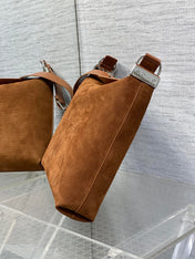 DIOR 26S MEDIUM BAG 31 IN LIGHT BROWN SUEDE