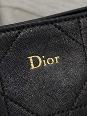 DIOR 26S TRIANON BAG 20 IN BLACK LAMBSKIN