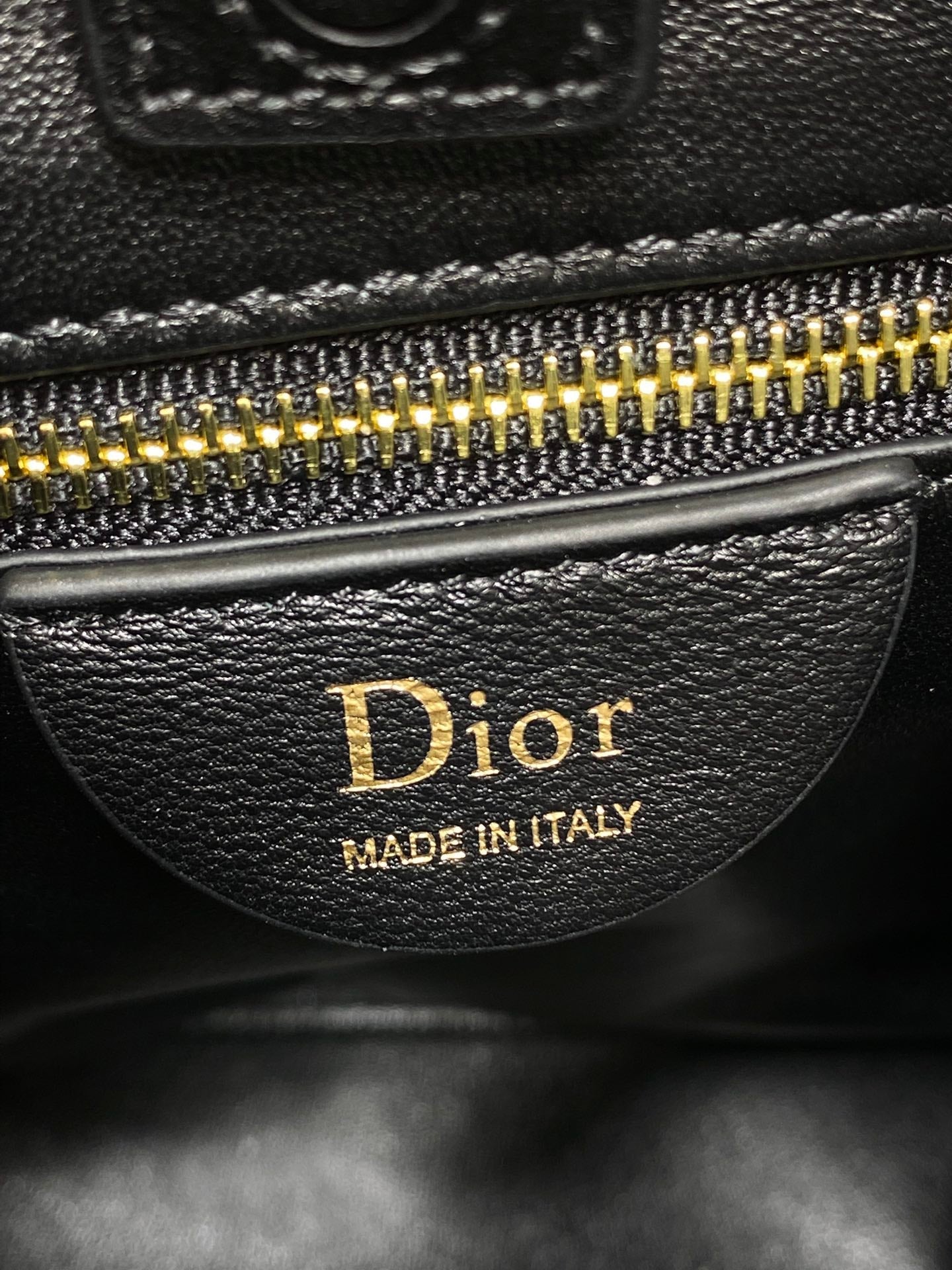 DIOR 26S TRIANON BAG 20 IN BLACK LAMBSKIN