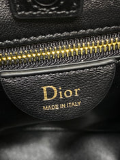 DIOR 26S TRIANON BAG 20 IN BLACK LAMBSKIN