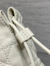 DIOR 26S ADIORABLE BUCKET BAG 20 IN WHITE LAMBSKIN