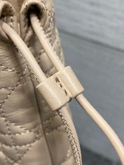 DIOR 26S ADIORABLE BUCKET BAG 20 IN BEIGE LAMBSKIN