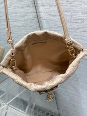 DIOR 26S ADIORABLE BUCKET BAG 20 IN BEIGE LAMBSKIN