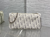 DIOR 26S PROMENADE BAG 22 IN BEIGE OBLIQUE JACQUARD