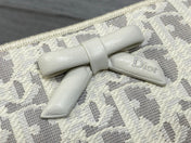 DIOR 26S PROMENADE BAG 22 IN BEIGE OBLIQUE JACQUARD