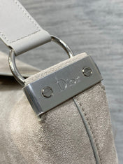 DIOR 26S MEDIUM BAG 31 IN GREY SUEDE