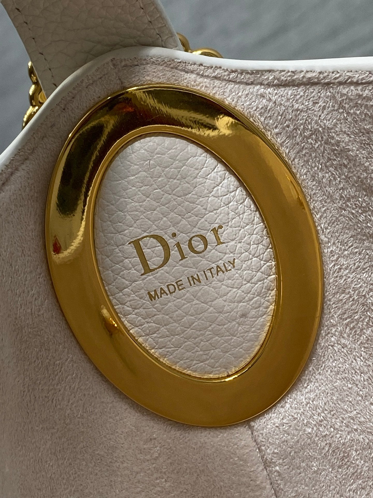 DIOR 26S MEDAILLON BUCKET BAG 26 IN WHITE CALFSKIN