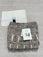 CC 25 Hollow Knitted Skirt Gray Cotton