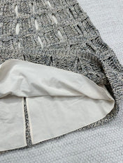CC 25 Hollow Knitted Skirt Gray Cotton