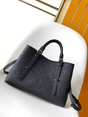 LV 25S BABYLONE TOTE BAG 32 IN BLACK CALFSKIN GOLD HARDWARE