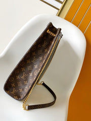LV 25S NOVA MM BAG 37 IN BLACK CALFSKIN AND BROWN MONOGRAM CANVAS TRIM