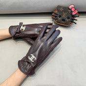 GLOVES IN BRUNETTE BROWN LAMBSKIN 415821