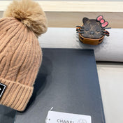 BEANIE HAT IN SEPIA TAN WOOL 422177