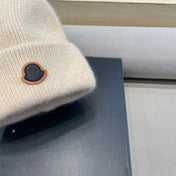 BEANIE HAT IN BISQUE BEIGE WOOL 438122