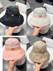 DIOR 26S PLEATED WIDE-BRIM BUCKET HAT STYLE 14