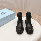PRA LACE-UP BOOTS BLACK CALFSKIN