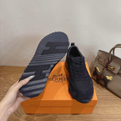 HM 26S BOUNCE SNEAKERS IN BLACK SUEDE AND FABRIC