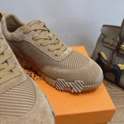 HM 26S BOUNCE SNEAKERS IN WARM BEIGE SUEDE AND FABRIC
