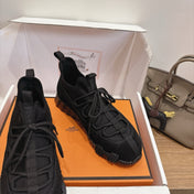 HM 26S BICOASTAL SNEAKERS IN BLACK SUEDE AND FABRIC