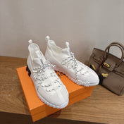 HM 26S BICOASTAL SNEAKERS IN WHITE SUEDE AND FABRIC