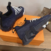 HM 26S BICOASTAL SNEAKERS IN NAVY BLUE SUEDE AND FABRIC