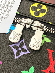 NICE NANO 14 IN COLORFUL MONOGRAM CANVAS SILVER ZIPPER