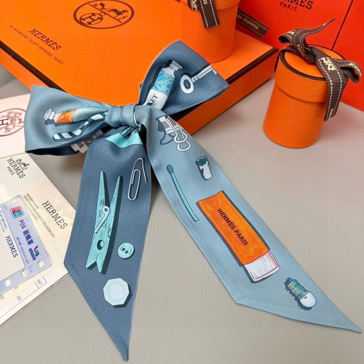 HERMES 25S SCARF TWILLY 86 IN SILK 987332