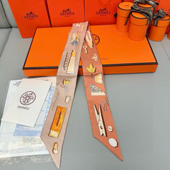 HERMES 25S SCARF TWILLY 86 IN SILK 987333