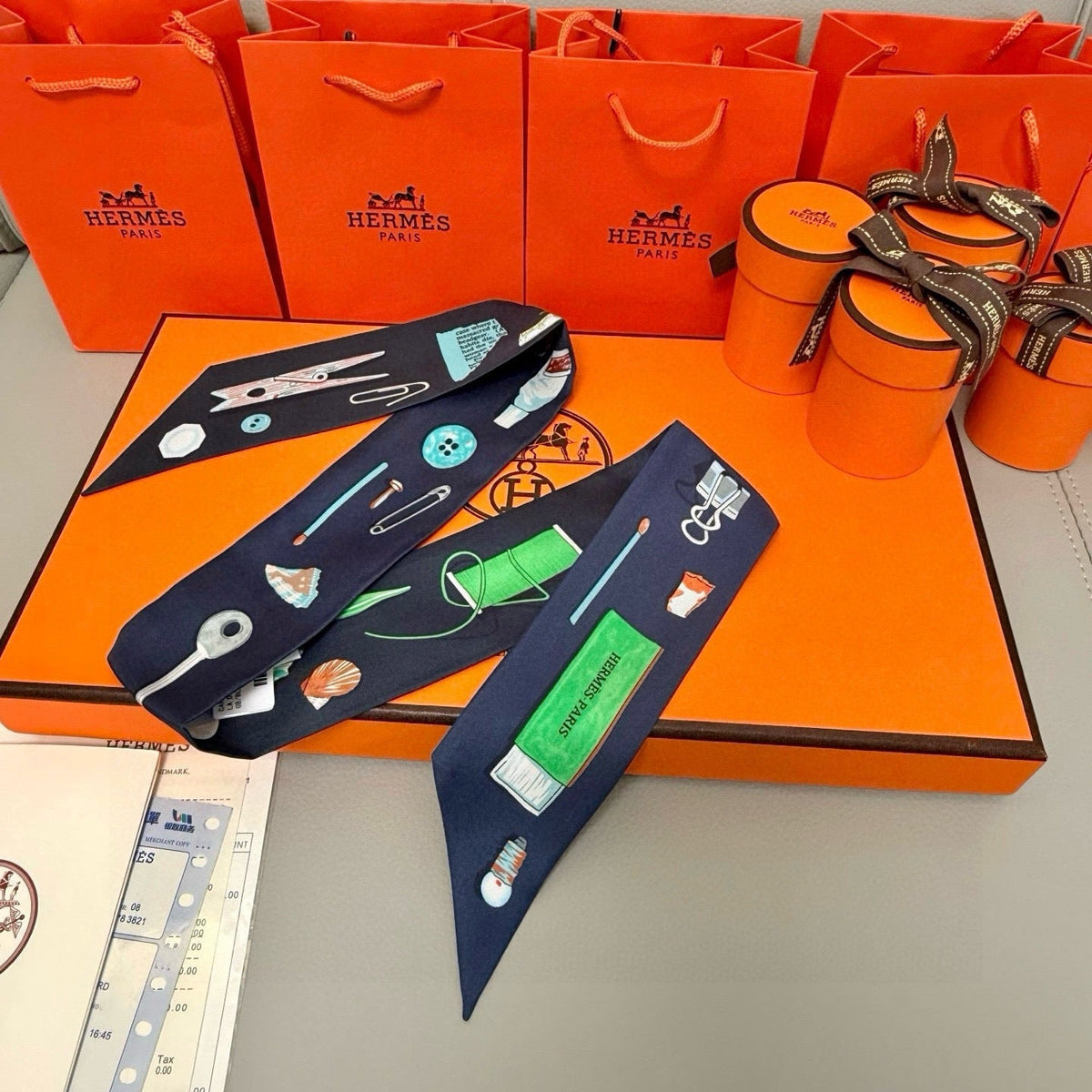 HERMES 25S SCARF TWILLY 86 IN SILK 987335