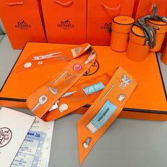 HERMES 25S SCARF TWILLY 86 IN SILK 987336