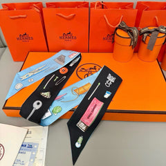 HERMES 25S SCARF TWILLY 86 IN SILK 987338