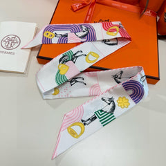 HERMES 25S SCARF TWILLY 86 IN SILK 987341