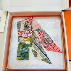 HERMES 25S NECKERCHIEF 86 IN SILK 989360