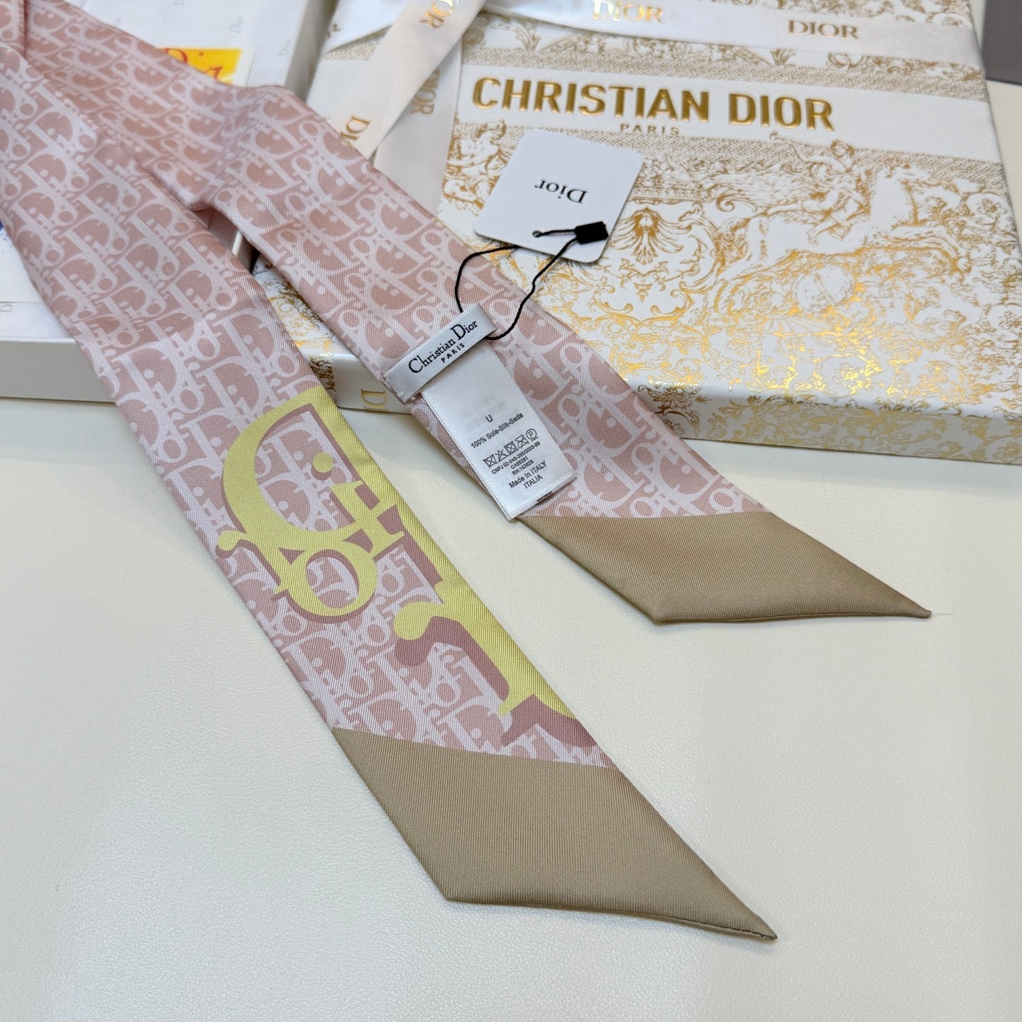 DIOR 26S SCARF 100CM IN SILK 289043