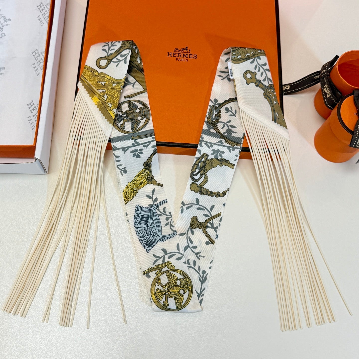 HERMES 26S TWILLY SCARF 86 IN SILK 498689
