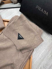 SET SCARF AND HAT IN MEDIUM BROWN WOOL AND RABBIT FUR 397406