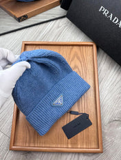 BEANIE HAT IN DOGGER BLUE WOOL 332396