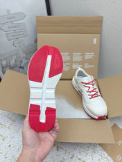 LOEWE 26S ON CLOUDTILT SHOES IN WHITE AND RED MESH