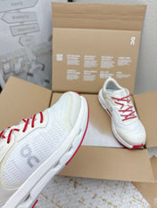 LOEWE 26S ON CLOUDTILT SHOES IN WHITE AND RED MESH