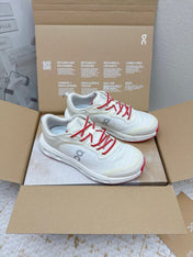 LOEWE 26S ON CLOUDTILT SHOES IN WHITE AND RED MESH