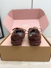 MIUMIU 26S SNEAKERS IN DARK BROWN SUEDE STYLE 11