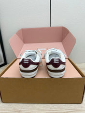 MIUMIU 26S SNEAKERS IN WHITE FABRIC AND SUEDE STYLE 13