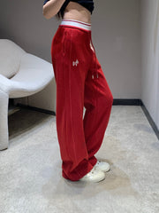 HERMES 25S FLEECE-LINED WIDE-LEG PANTS 441