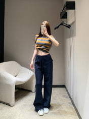 MIUMIU WIDE-LEG PANTS STYLE 656
