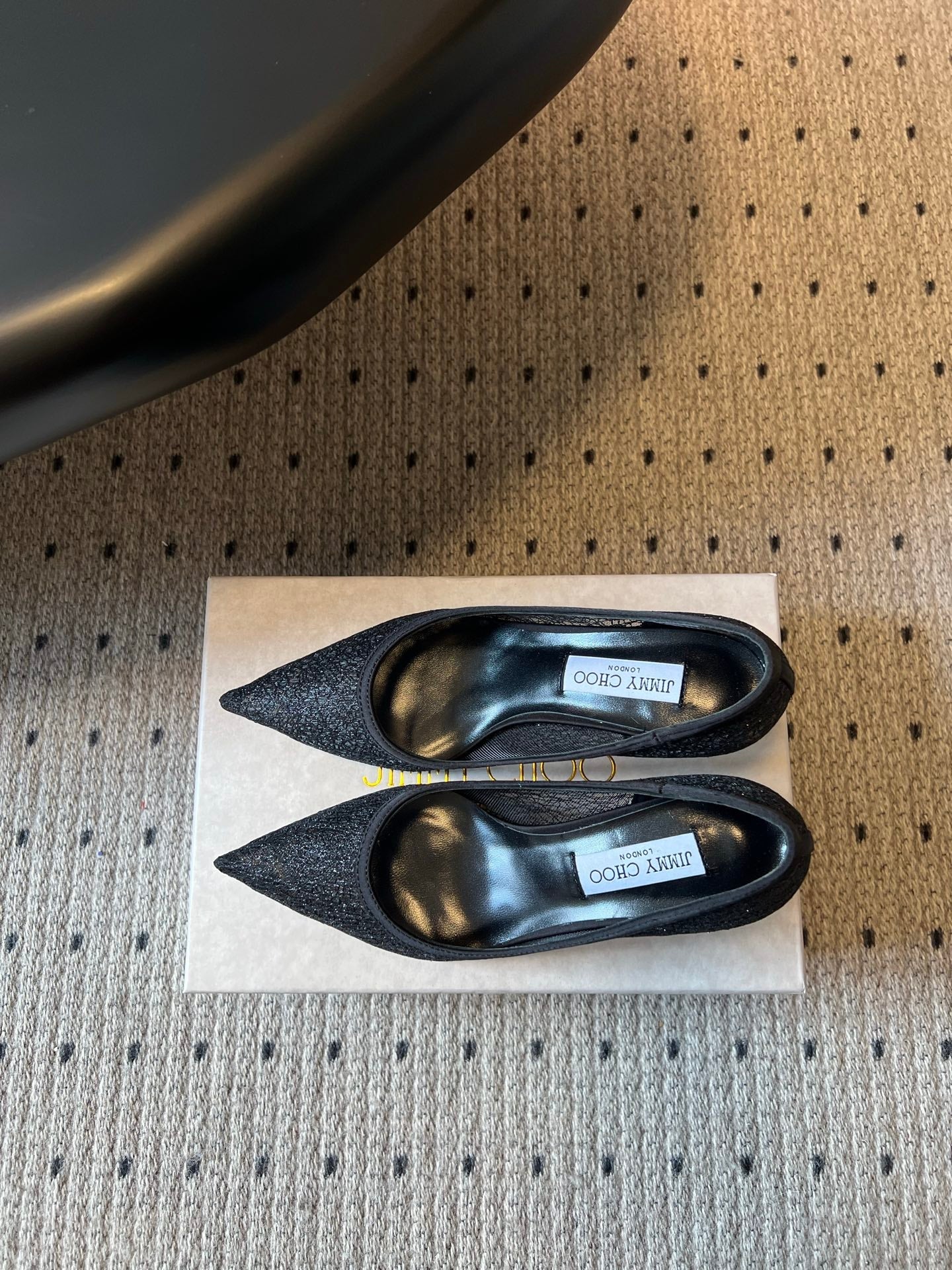 JIMMY CHOO 26S HIGH HEELS 60 MM IN BLACK MESH