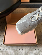 MIUMIU 26S SNEAKERS IN GREY SUEDE
