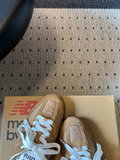 MIUMIU 26S SNEAKER MULES IN CAMEL BROWN SUEDE MIX FABRIC