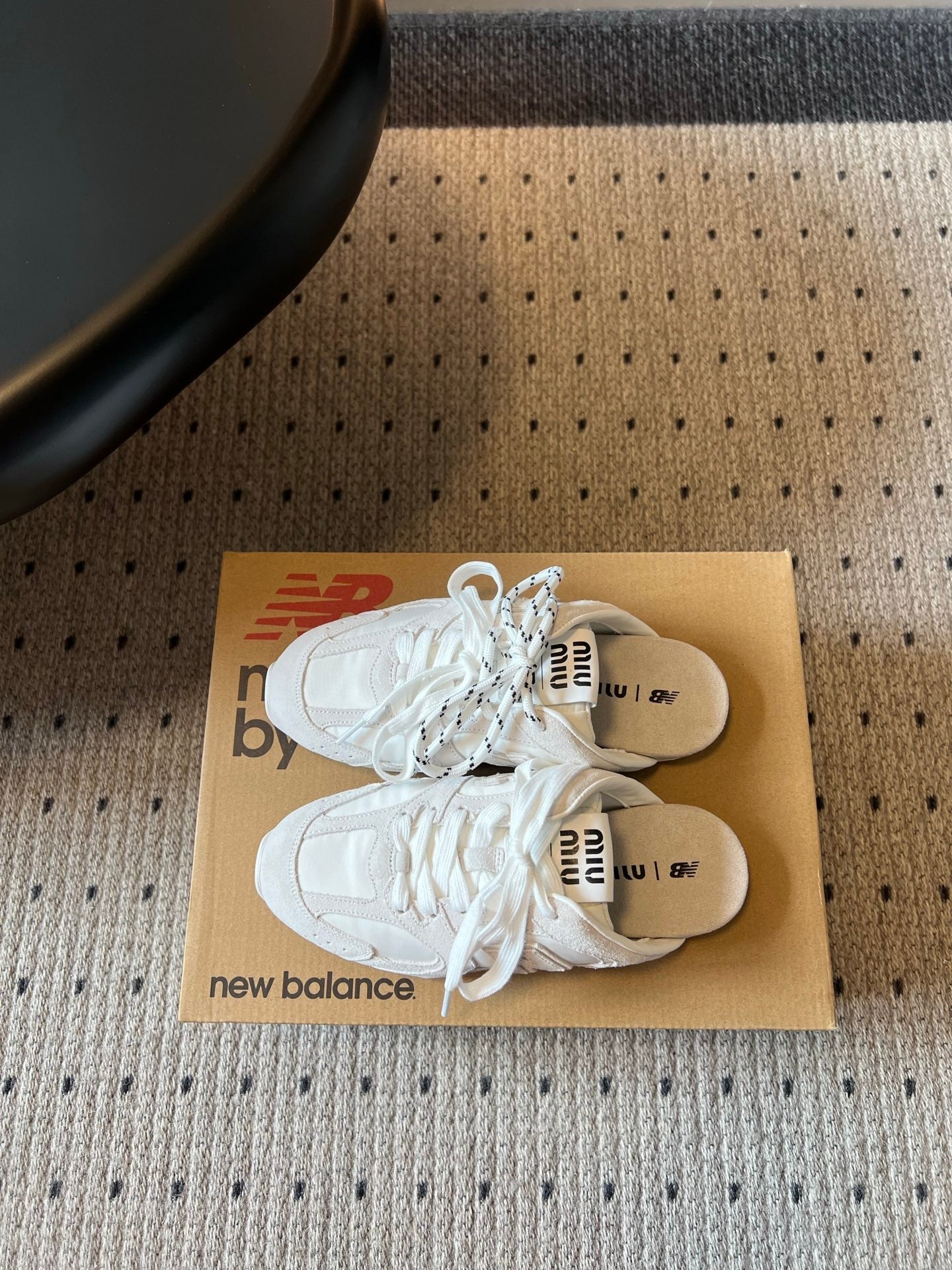 MIUMIU 26S SNEAKER MULES IN WHITE SUEDE MIX FABRIC