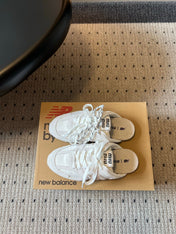 MIUMIU 26S SNEAKER MULES IN WHITE SUEDE MIX FABRIC