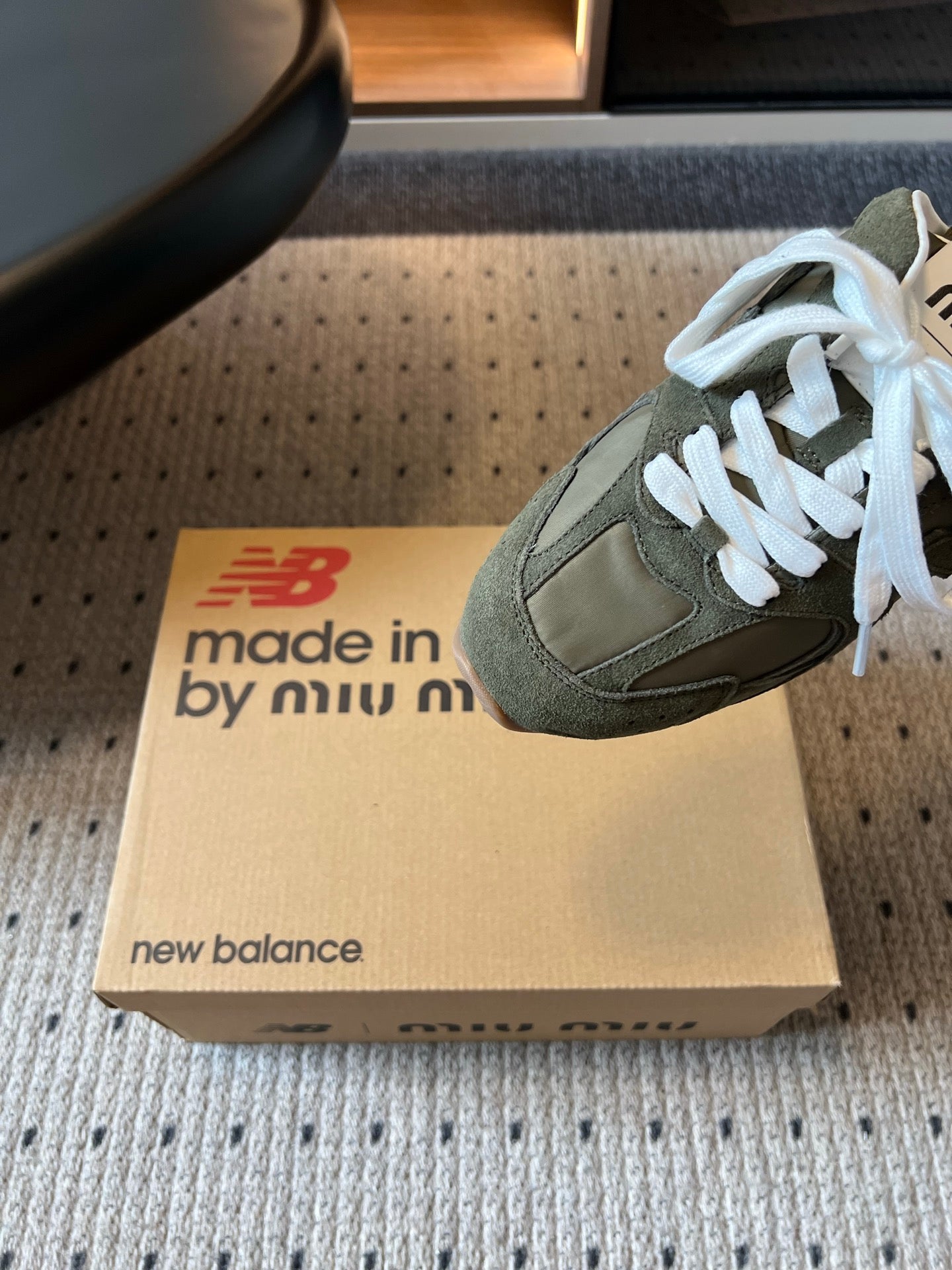 MIUMIU 26S SNEAKER MULES IN MOSS GREEN SUEDE MIX FABRIC
